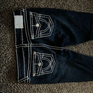 L.A. Idol 2000s Black Denim with White Accents size 7